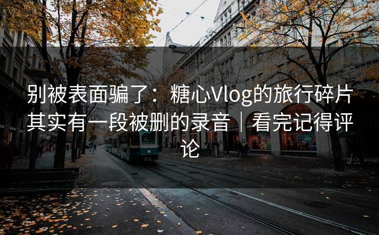 别被表面骗了：糖心Vlog的旅行碎片其实有一段被删的录音｜看完记得评论